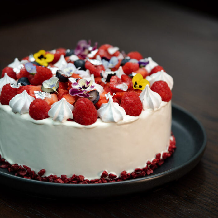 Vanilla Raspberry White Chocolate Mousse Cake *Gluten Free - Medium